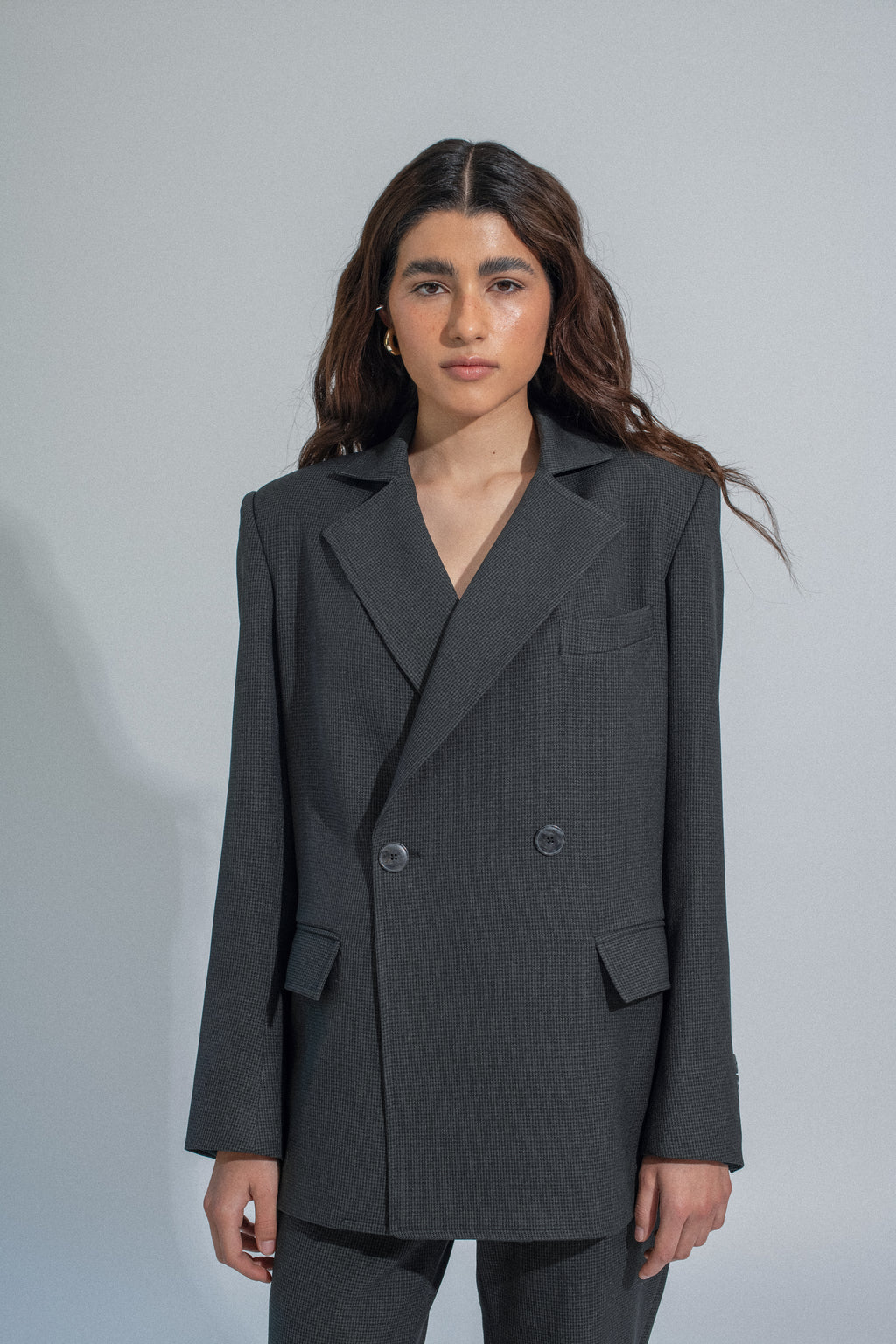 BLAZER SASTRE GRIS CUADROS