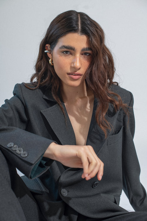 BLAZER SASTRE GRIS CUADROS