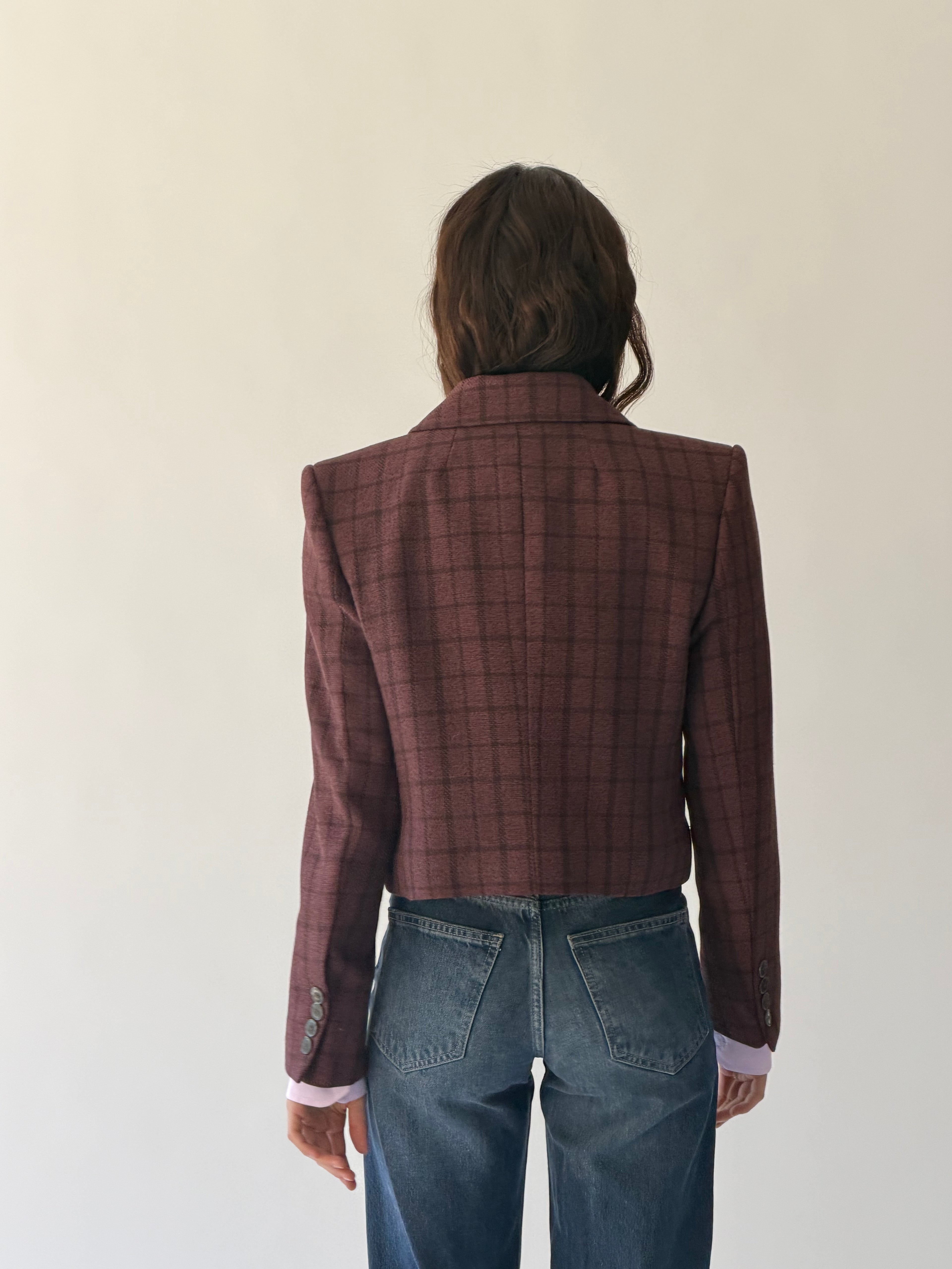 CHAQUETA CORTA CIRUELA